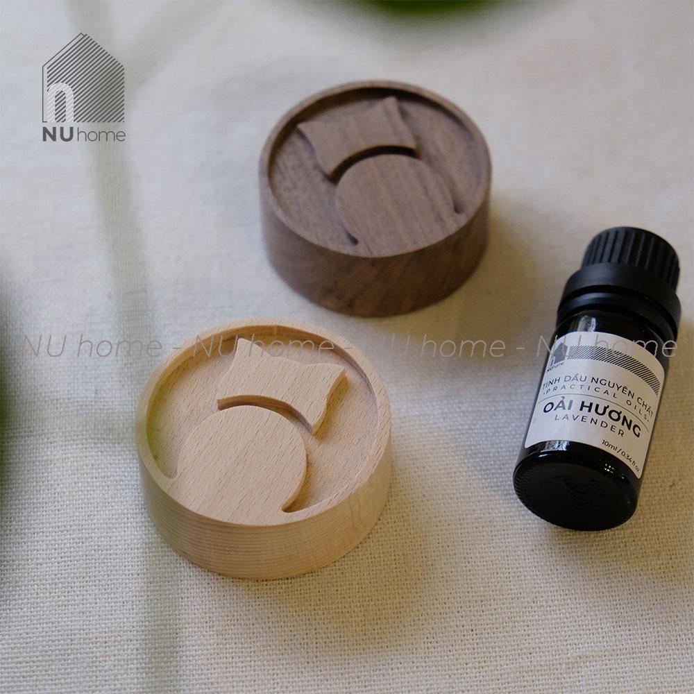 Khuếch tán tinh dầu bằng gỗ hình tròn - Kono | nuhome.vn | chất liệu gỗ tự nhiên mộc mạc cho hương thơm dịu nhẹ