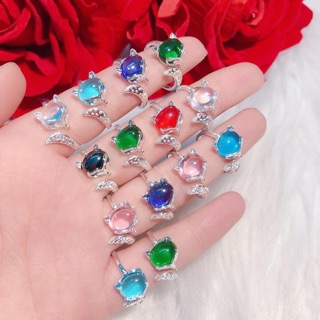 💥💥nhẫn hồ ly bạc ta đủ màu