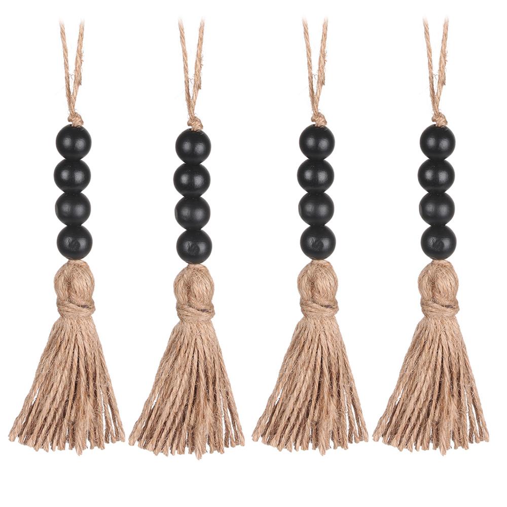 Chuỗi Hạt Gỗ Handmade Màu Đen Độc Đáo Trang Trí Nhà Cửa