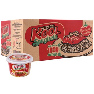 THÙNG 12 HỘP MÌ TRỘN KOOL SPAGHETTI XỐT BÒ BẰM 105G