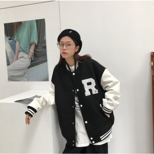 Áo khoác bomber [ R ] nam nữ form rộng Unisex  Chống Nắng Siêu Hot ulzzang Jacket Bomber Guvia
