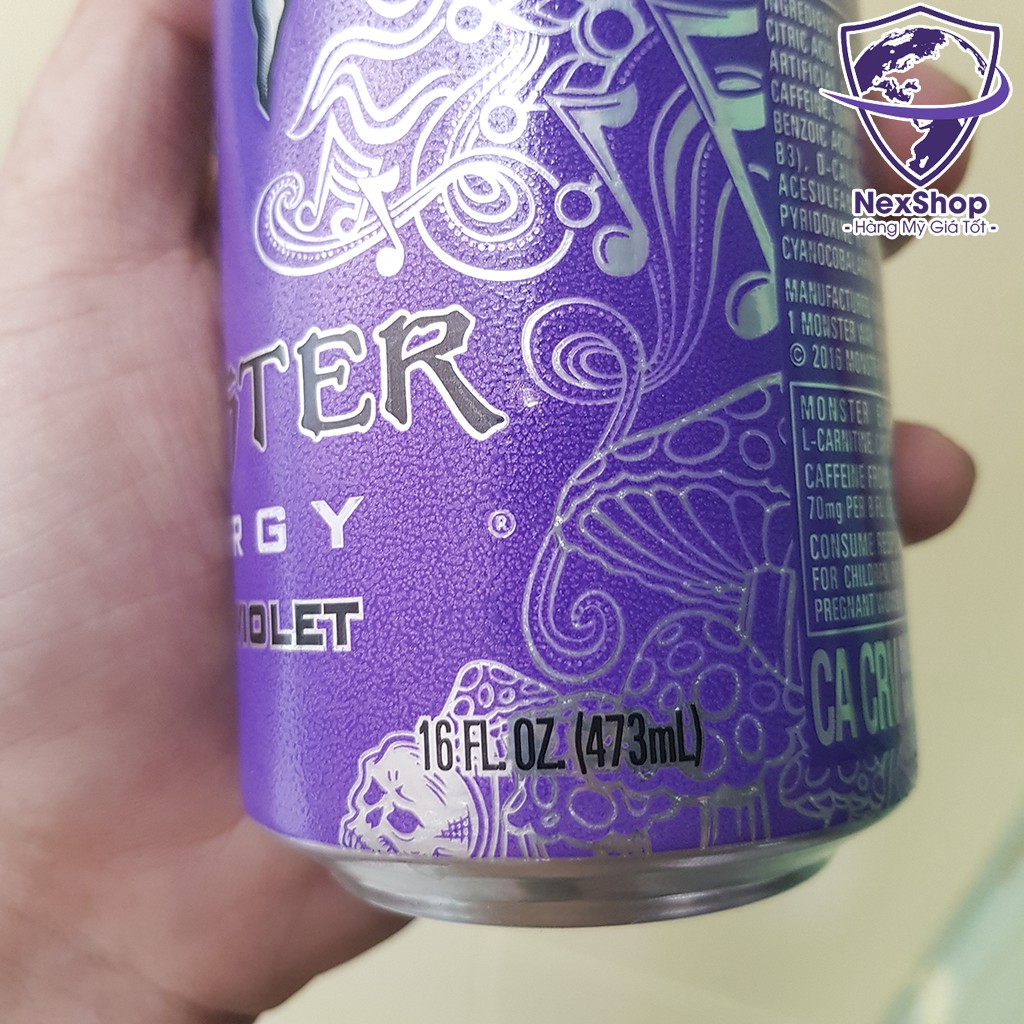 Nước Tăng Lực Không Đường Monster Violet Ultra - 473ml Mỹ