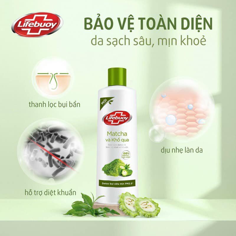 Sữa tắm Lifebuoy Khổ Qua, Tràm Trà Muối Hồng, Thảo Dược Hoa Sen Và Than Hoạt Tính Chai 800g | BigBuy360 - bigbuy360.vn