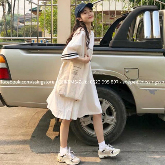 ( ORDER ) Váy nữ babydoll ngắn tay kẻ sọc thủy thủ có BIG SIZE