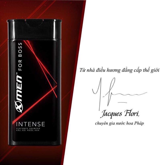 Dầu gội nước hoa X-Men For Boss Intense - Mùi hương trầm đầy nội lực 180g