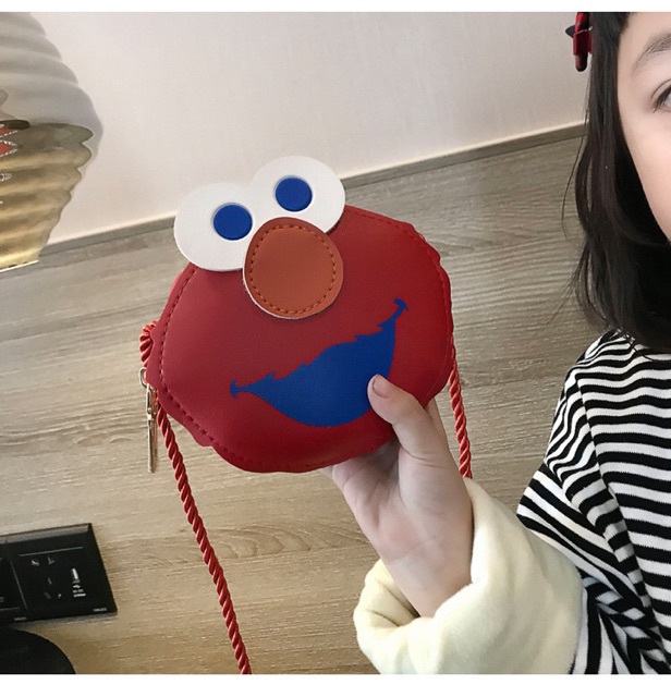 Túi đựng bao lì xì, túi hộp, túi đeo chéo da PU, túi lì xì cho bé, túi chéo chim đỏ The Muppets