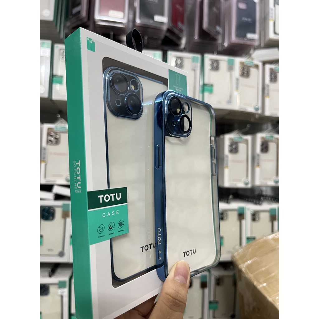 CHÍNH HÃNG Ốp TOTU LƯNG TRONG viền màu bảo vệ Camera iPhone 13 / MINI / PRO / MAX