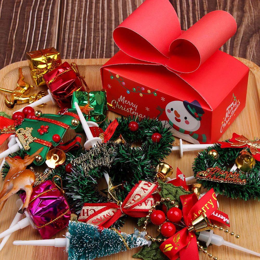 1 Phụ Kiện Trang Trí Bánh Kem Chủ Đề Giáng Sinh / Năm Mới Diy