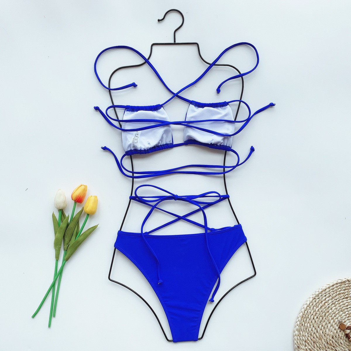 Bikini Nữ Phối Dây Màu Trơn Hoạ Tiết Da Báo | BigBuy360 - bigbuy360.vn