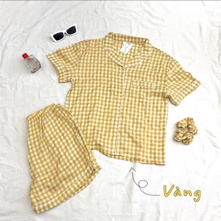 Set bộ ngủ kẻ caro CICISTUDIO