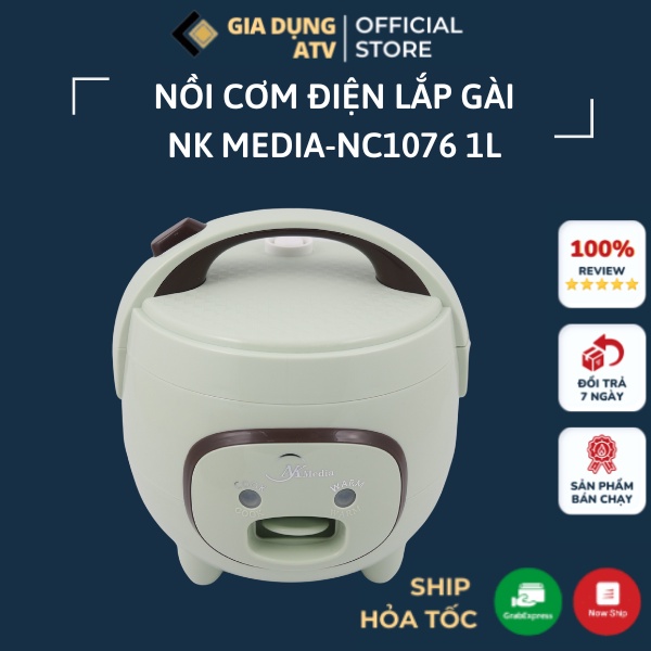 Nồi Cơm Điện NK MEDIA NC 1076 1L , Nồi Cơm Điện đa năng hình con lợn siêu đáng yêu (bảo hành 12 tháng)