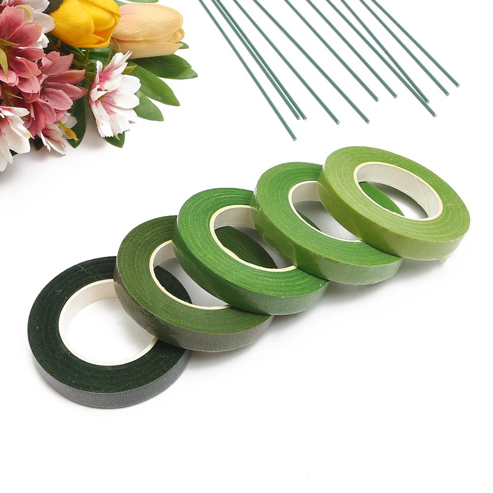 Cuộn Băng Keo Giấy Tự Dính 30Yards / roll 12mm Dùng Quấn Hoa Trang Trí DIY