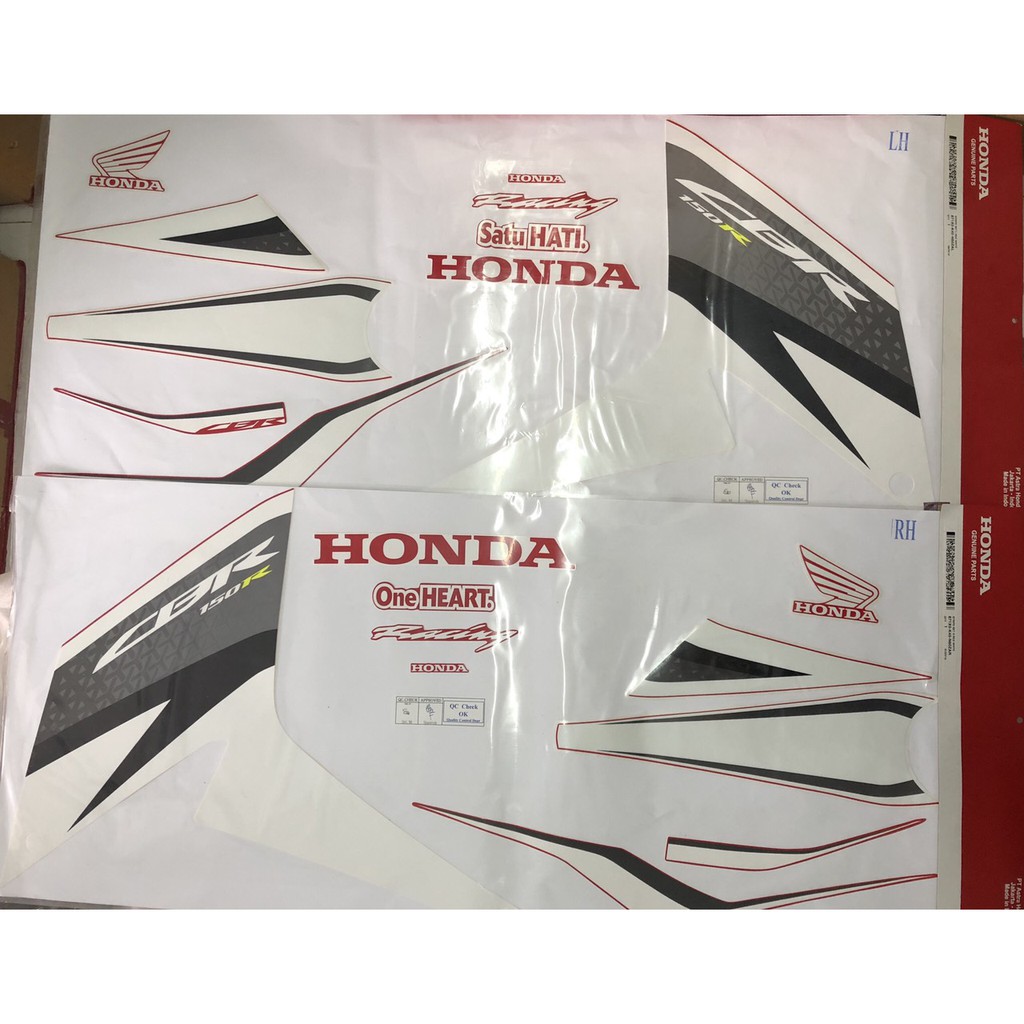 Tem zin Trắng Đỏ CBR150R