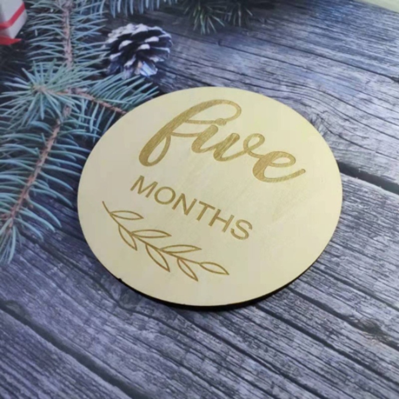 Set 12 Tấm Thẻ Ghi Âm Phát Triển Theo Tháng Làm Thủ Công Kỷ Niệm Cho Bé Sơ Sinh