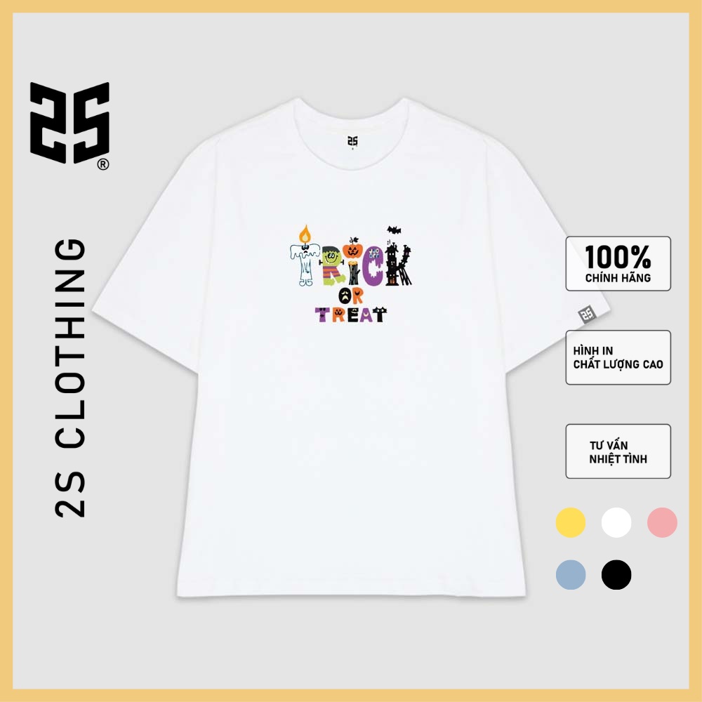 Áo Thun Tay Lỡ Local Brand In Hình Halloween "Trick Or Treat" 2S Official, Áo Phông Nam Unisex TV5002