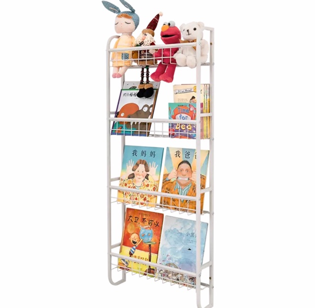 Kệ sách áp tường bằng sắt cho bé