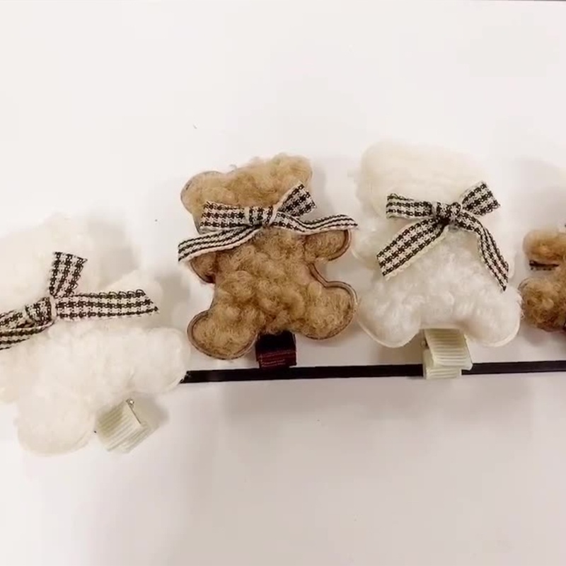 Kẹp Tóc Hình Gấu Hoạt Hình Dễ Thương Cho Bé Gái