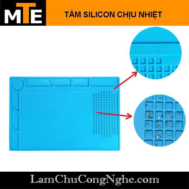 Thảm Cách Nhiệt Silicone 340x230mm Dùng Cho Hàn Điện Tử