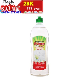 Nước rửa chén power100 hương chanh - chai 735ml/ 750g