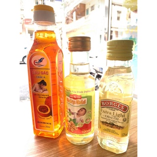 Bộ 3 chai dầu dinh dưỡng gồm gấc, óc chó và olive