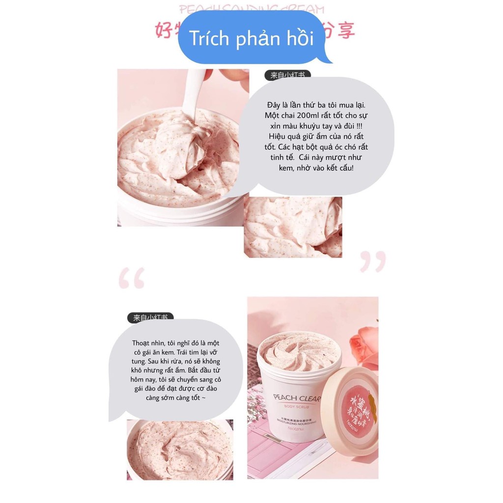 Tẩy tế bào chết Body PEACH đào cải thiện da viêm lông , sáng da