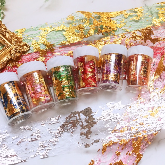 Phụ kiện lưới nhún nhiều màu trang trí nail