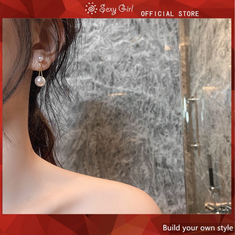 Đôi Bông Tai Sợi Dài Hình Thánh Giá Đính Ngọc Trai Thời Trang Hàn Quốc Sành Điệu 9837472457