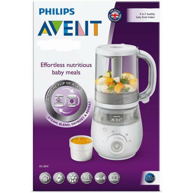 Máy xay hấp Avent 4 in 1 Chính Hãng mẫu mới