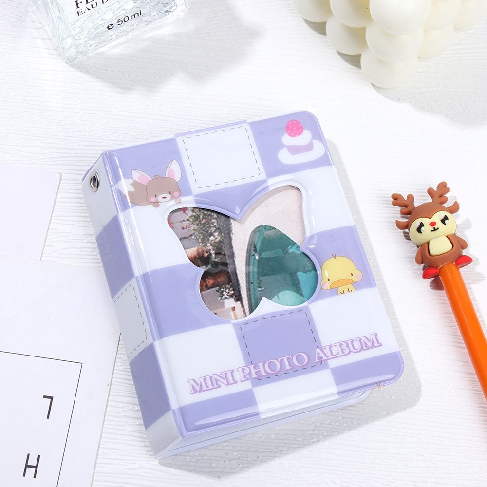 Ví Đựng Thẻ Ảnh Họa Tiết Trái Tim Hoạt Hình Dễ Thương
