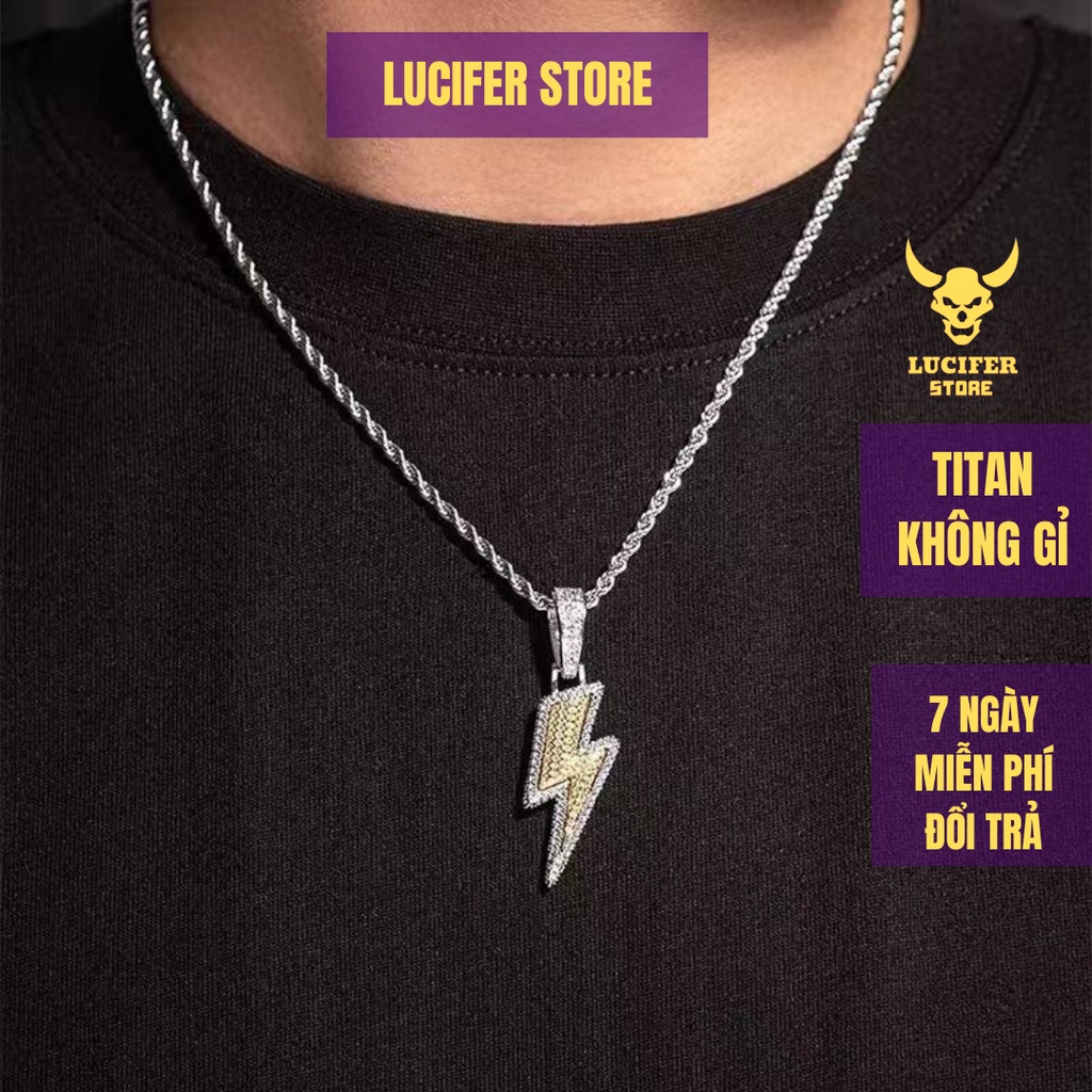 Dây chuyền Nam Bạc Đẹp Unisex Cá Tính Ngầu Thời Trang Nam Basic  Cube Chain Lucifer Store Vòng Titan không gỉ  TIA CHỚP