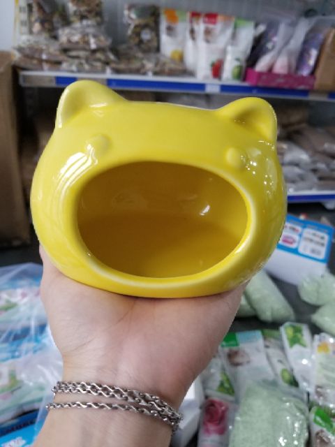 Nhà ngủ sứ mèo ngang size lớn 12x9 (vừa 1 bear)