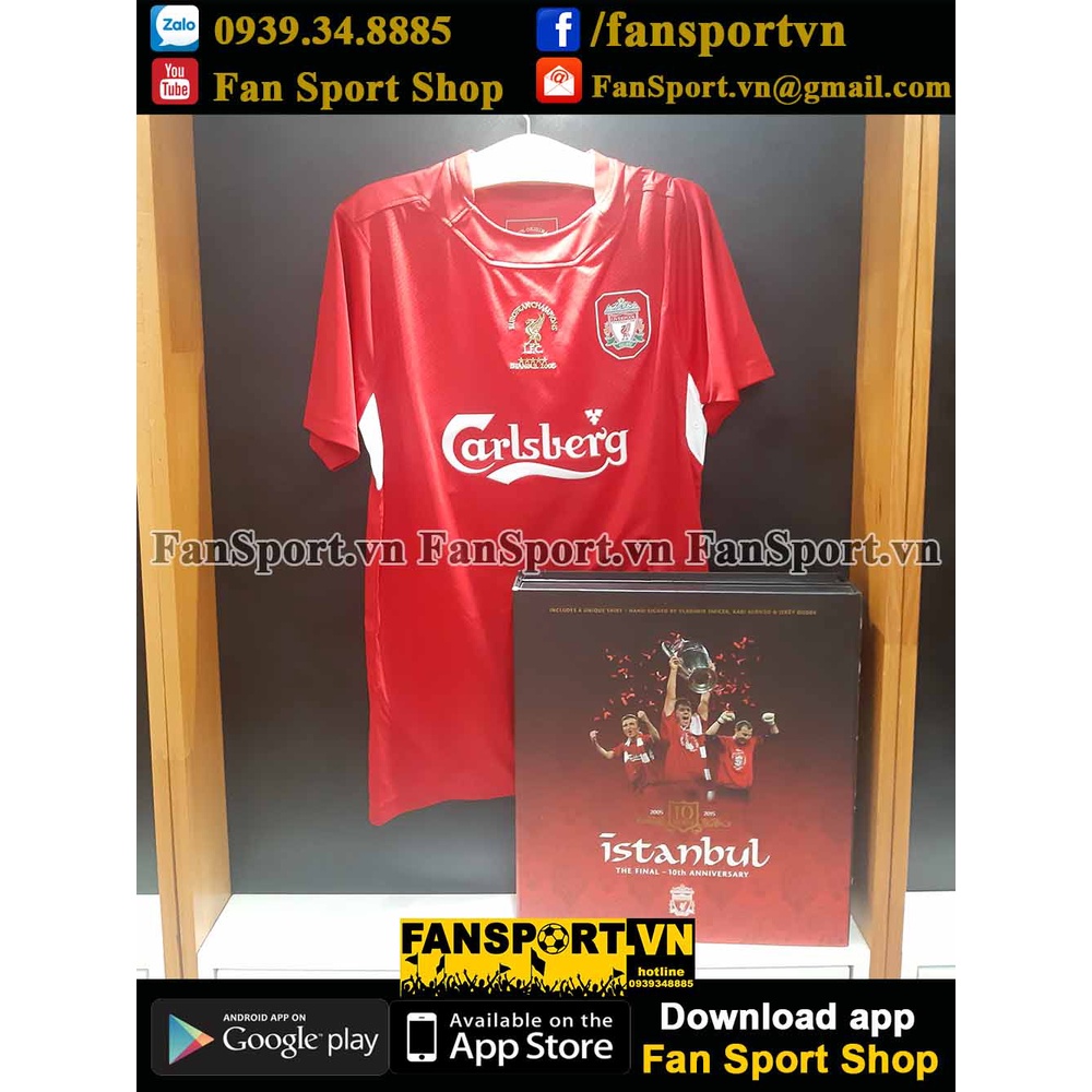 Box áo Liverpool Istanbul 2005 home10 year retro official shirt jersey