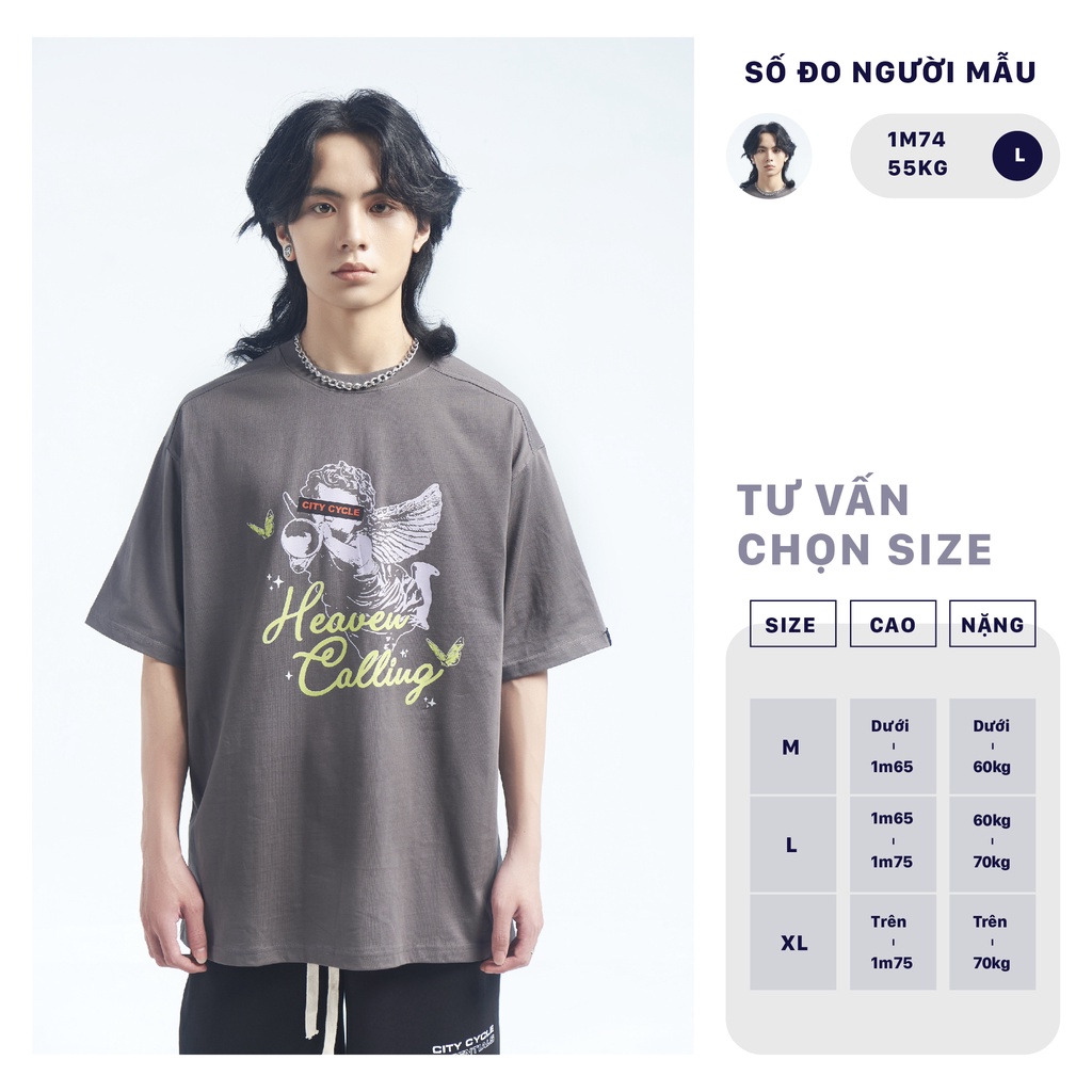 Áo thun local brand Calling City Cycle phông tay lỡ form rộng unisex oversize cotton in hình