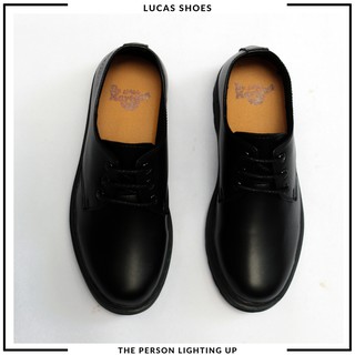 Giày Da Nam Nữ LC1461 All Black đế đen, đế cao 3.5cm, Phong cách lịch sự thanh lịch, trẻ trung, dễ phối