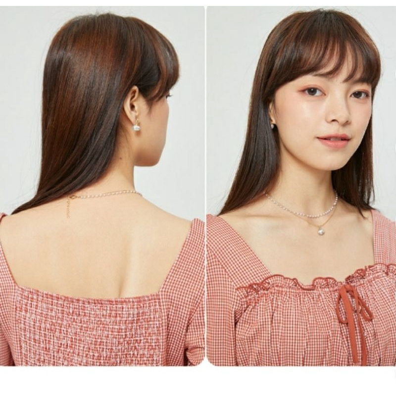 Áo crop top kẻ karo Vero Moda