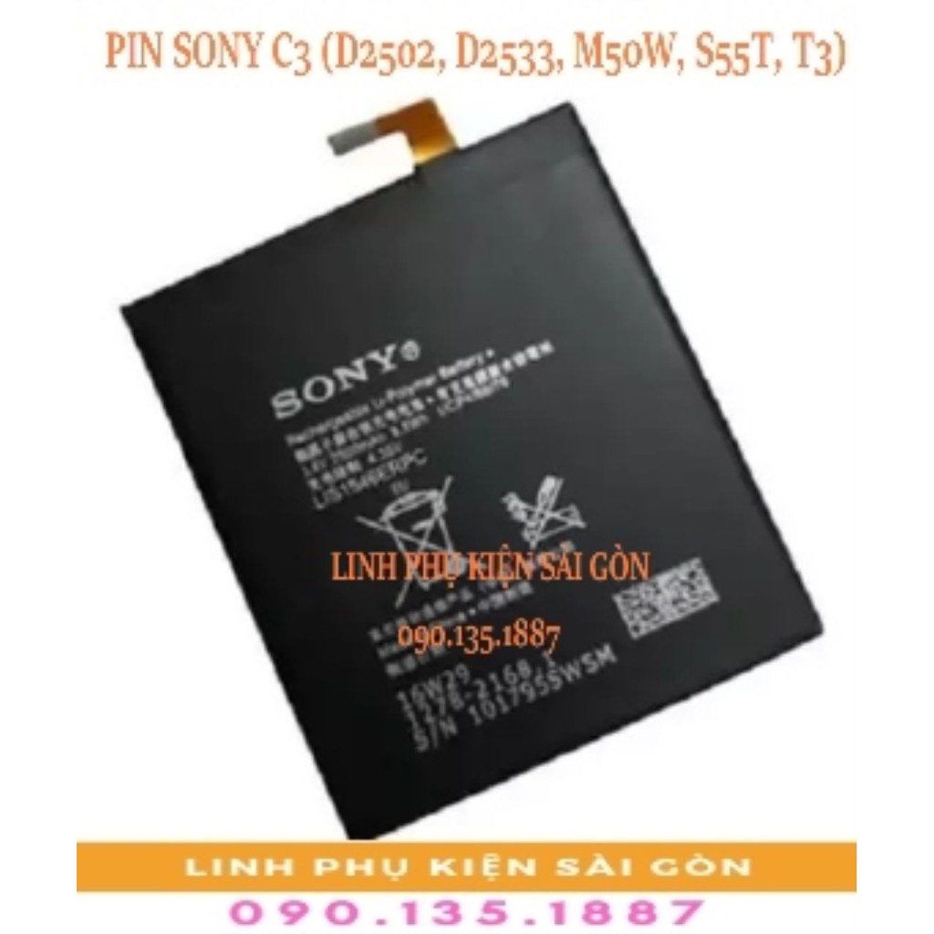 PIN SONY C3 (D2502, D2533, M50W, S55T, T3)