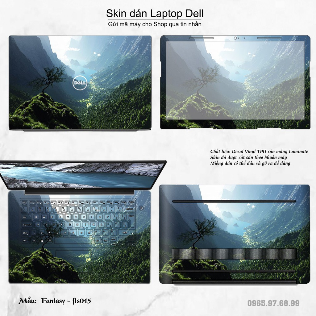 Skin dán Laptop Dell in hình Fantasy (inbox mã máy cho Shop)