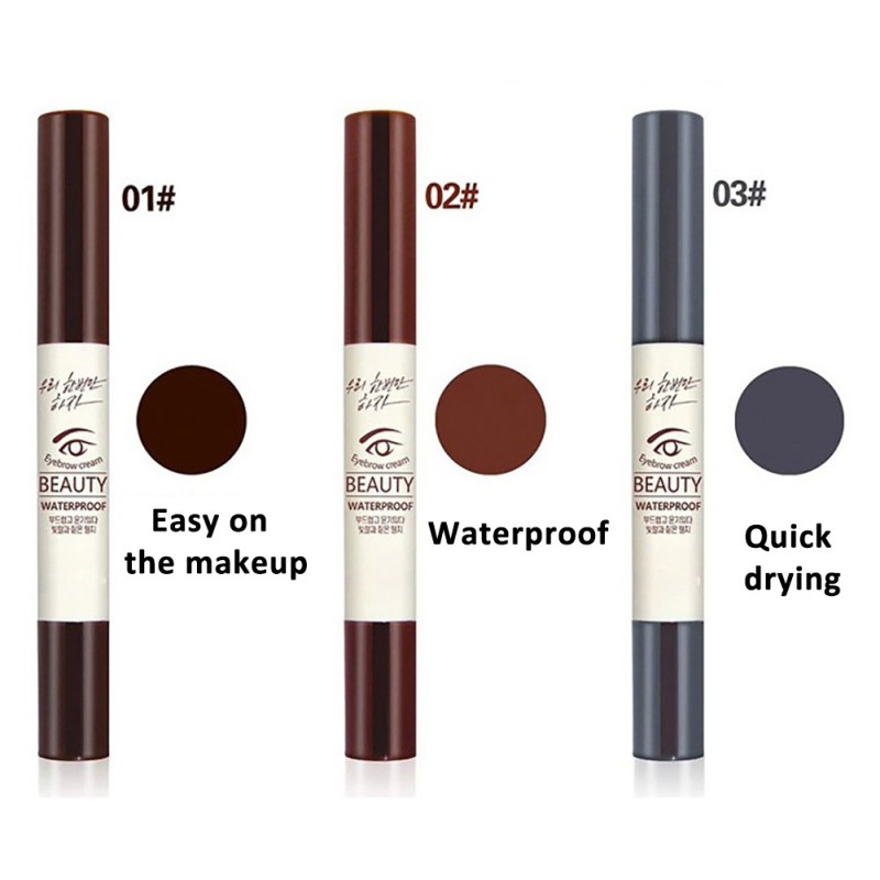 [Hàng mới về] Kem kẻ lông mày NOVO chống nước lâu phai thiết kế tích hợp cọ 3 màu sắc lựa chọn | BigBuy360 - bigbuy360.vn
