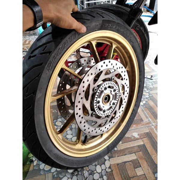 Pát cnc 2 đĩa đôi cho R15v3 có vòng abs