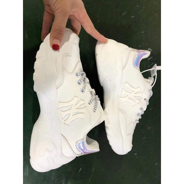 Giày thể thao sneaker nữ ML B chữ nỗi NY gót bạc cao cấp chất liệu da xịn [HÌNH THẬT]