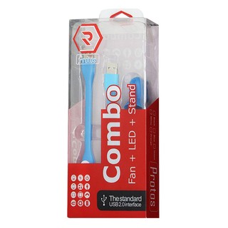 Bộ Combo đèn LED - Quạt usb, đế nhựa thú (Giao màu bất kỳ)
