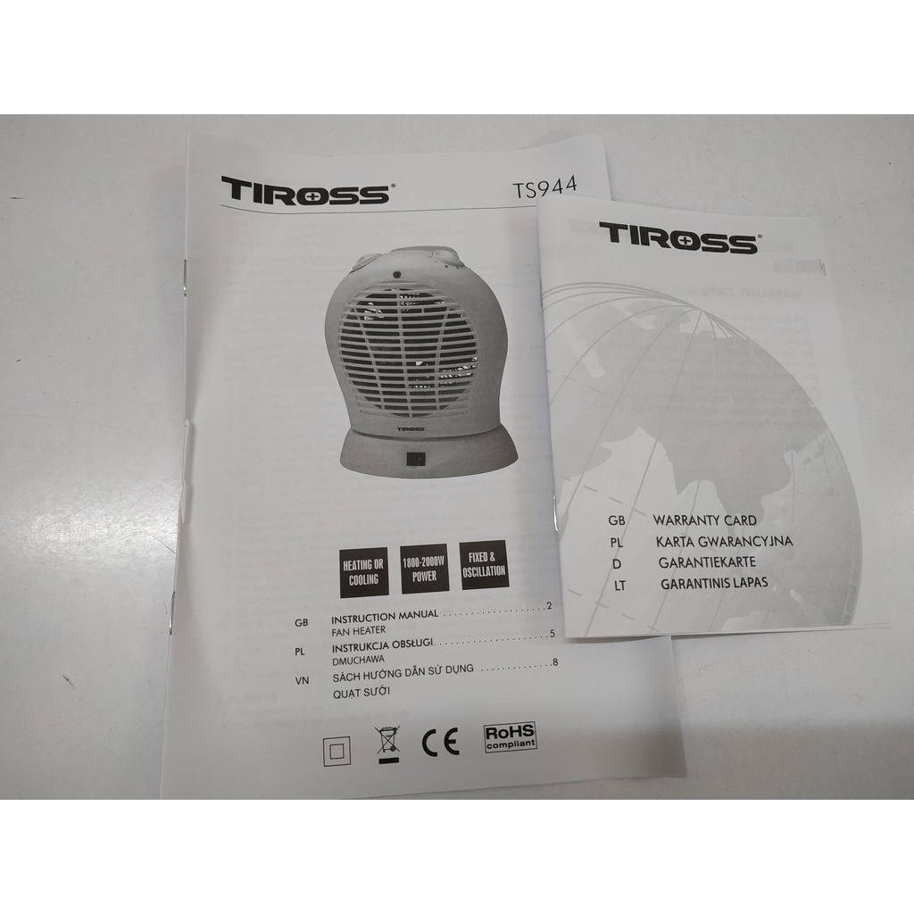 Quạt sưởi hai chiều Tiross TS944 - Hàng chính hãng