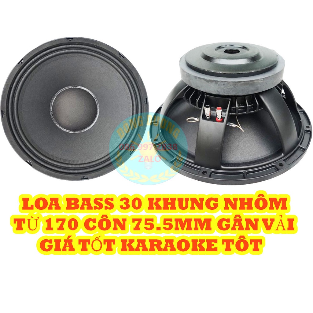 LOA BASS 30 MARTIN TỪ 170 COIL 76 - GIÁ 1 CHIẾC - GÂN VẢI - BASS CĂNG TIẾNG SÁNG - CỦ LOA RỜI