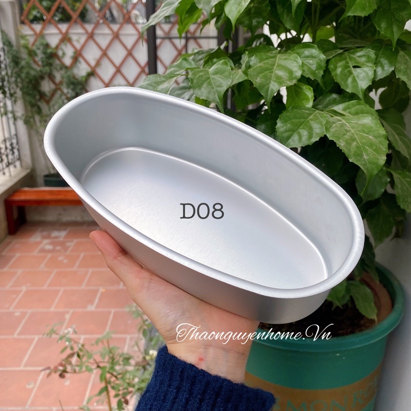 Khuôn nhôm oval D08 làm bánh mỳ hoa cúc