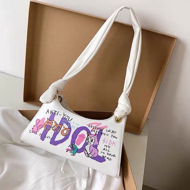 Túi kẹp nách nữ hoạ tiết idol cute phong cách hàn quốc Zuliashop8386