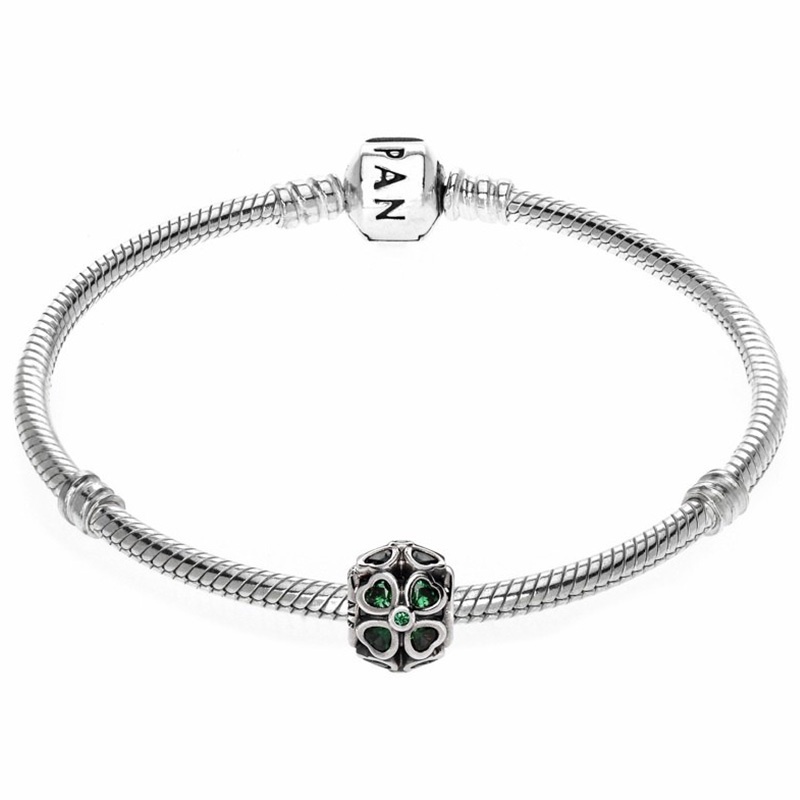 Vòng tay cỏ ba lá may mắn Hạt quyến rũ Quà tặng bên