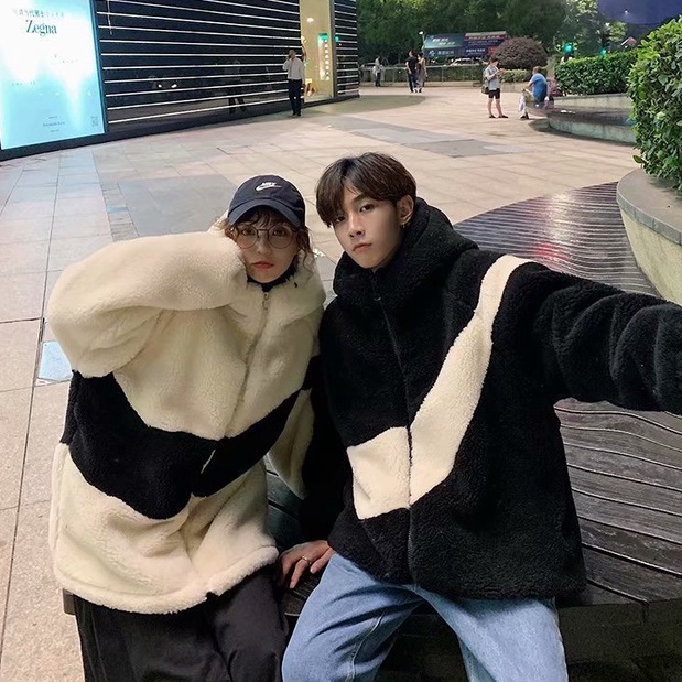 Áo khoác,áo lông cừu N!ke siêu dày ấm form rộng unisex cực hot | BigBuy360 - bigbuy360.vn