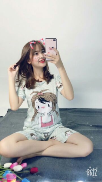 Bộ thun nữ nhiều hình dễ thương | BigBuy360 - bigbuy360.vn