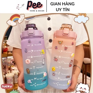 Bình nước 2L thông minh siêu cute