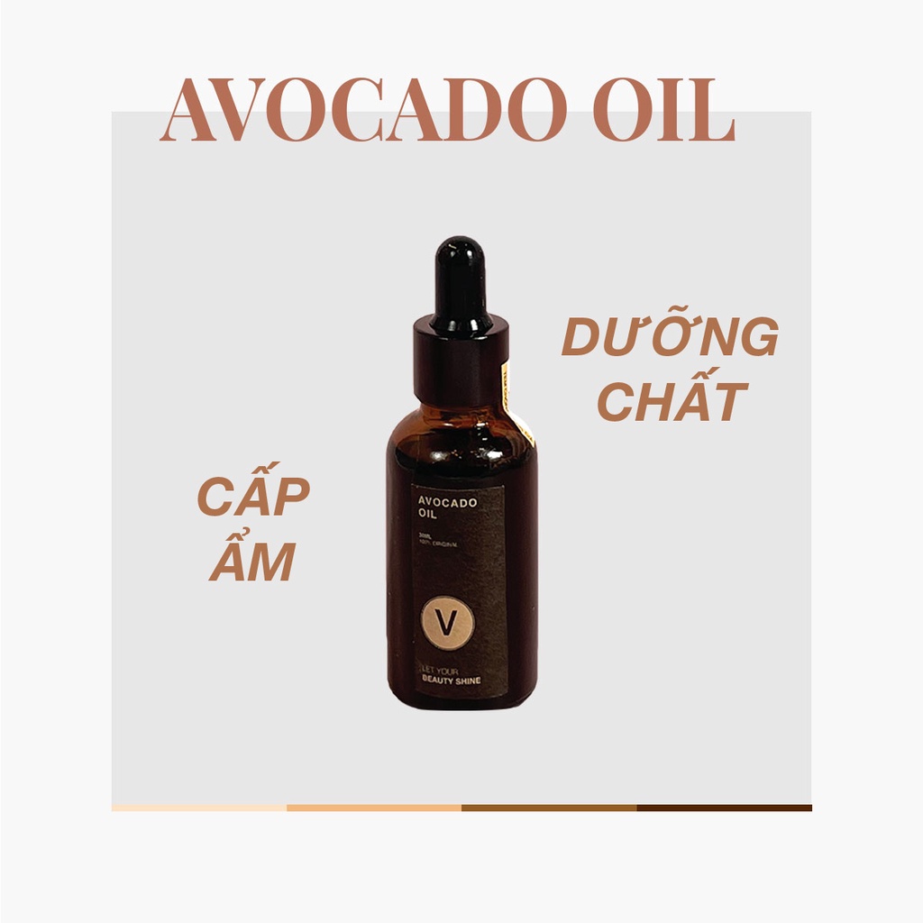 Dầu Bơ Làm Bóng Mềm Dưỡng Ẩm Da Tóc, Dưỡng Da Mịn Màng  Avocado Oil 30ml VyvyHaircare